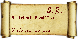 Steinbach Renáta névjegykártya